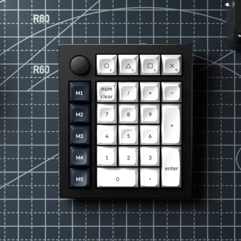 Keychron Q0 Max QMK Gateron Jupiter Banana RGB Bezprzewodowa Niestandardowa Klawiatura Numeryczna Obudowa Biała