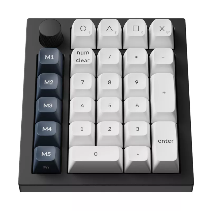 Keychron Q0 Max QMK Gateron Jupiter Banana RGB Bezprzewodowa Niestandardowa Klawiatura Numeryczna Obudowa Biała