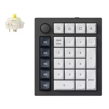 Keychron Q0 Max QMK Gateron Jupiter Banana RGB Bezprzewodowa Niestandardowa Klawiatura Numeryczna Obudowa Biała