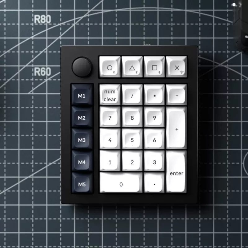 Keychron Q0 Max QMK Gateron Jupiter Red RGB Bezprzewodowa Numpad Custom Carbon Black