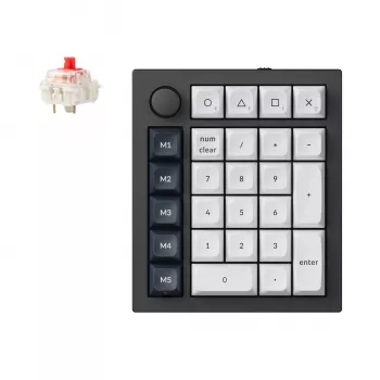 Keychron Q0 Max QMK Gateron Jupiter Red RGB Bezprzewodowa Numpad Custom Carbon Black