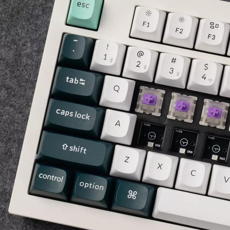 Keychron Q3 HE QMK 80% Bezprzewodowa niestandardowa klawiatura mechaniczna (przełącznik Nebula) - biała obudowa