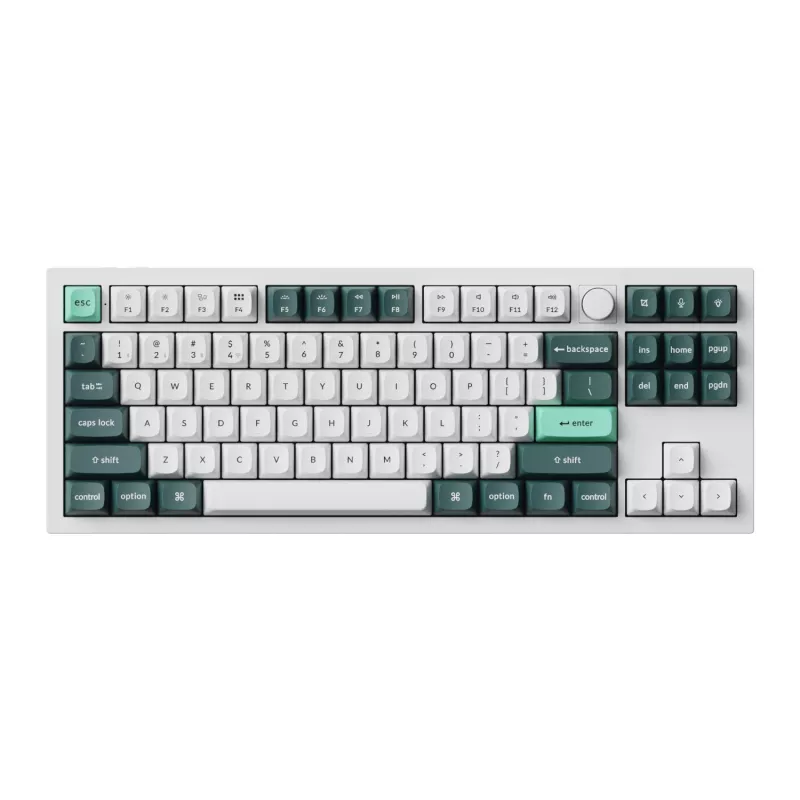 Keychron Q3 HE QMK 80% Bezprzewodowa niestandardowa klawiatura mechaniczna (przełącznik Nebula) - biała obudowa