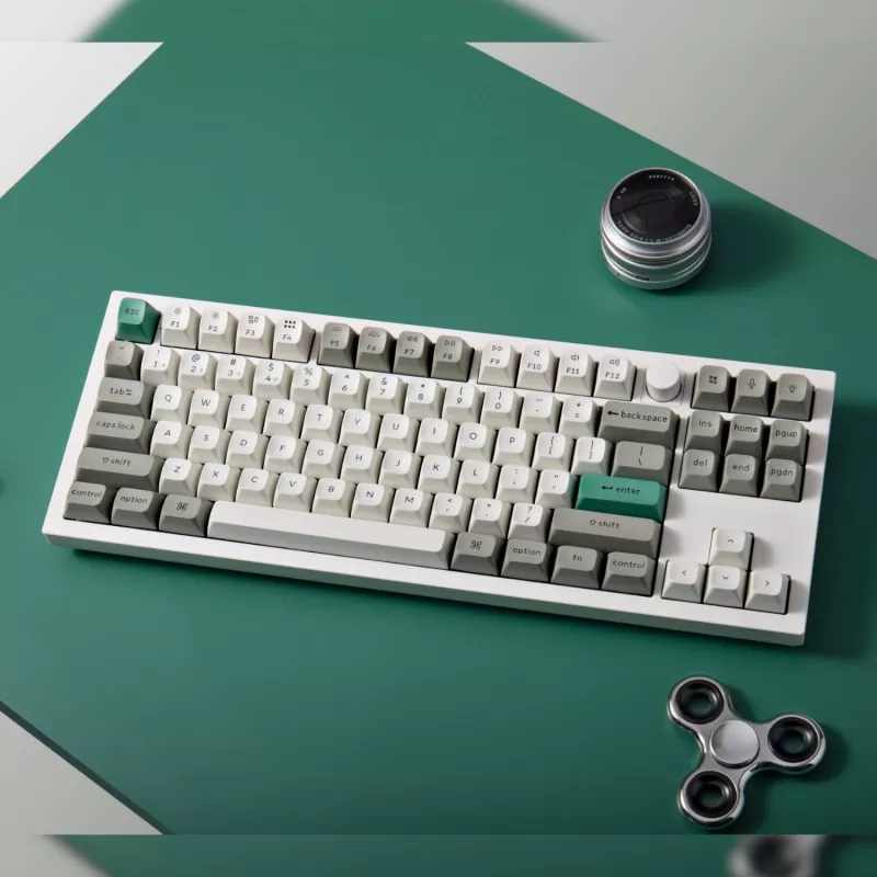Keychron Q3 Max 80% Pełna Konfiguracja Pokrętło Czerwone Przełączniki Hot-Swap Gateron Jupiter RGB Bezprzewodowa Klawiatura - Biała Obudowa
