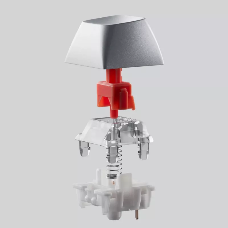 Keychron Q6 Max QMK/VIA Bezprzewodowa niestandardowa klawiatura mechaniczna OSA Gateron Red Jupiter Przełączniki - Biała muszla