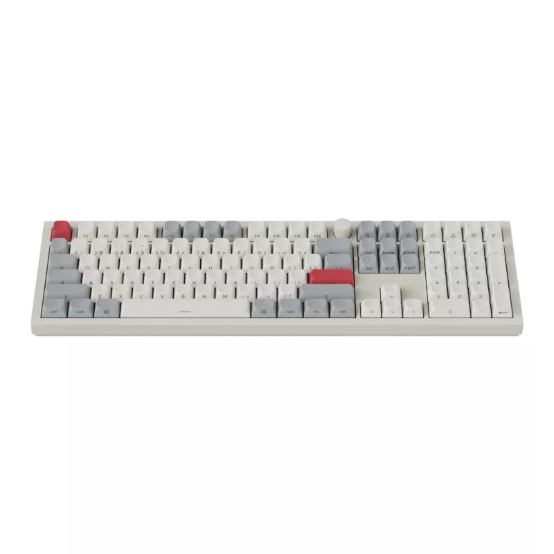 Keychron Q6 Max QMK/VIA Bezprzewodowa niestandardowa klawiatura mechaniczna OSA Gateron Red Jupiter Przełączniki - Biała muszla