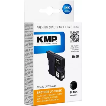 KMP B65B Czarny wkład atramentowy poddany regeneracji do Brother LC985BK (6,2 ml) 1523,4001