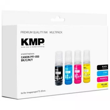 KMP Kompatybilny Zestaw Wkładów Atramentowych Canon PFI-050 Czarny/Cyan/Magenta/Żółty (1588,0005)