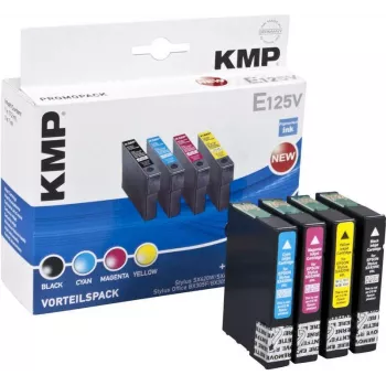KMP E125V Kompatybilny Zestaw 3 Tuszów – Cyan, Magenta, Yellow dla Epson Stylus SX230, SX235, SX430, SX438, WorkForce WF-3520, WF-3530, WF-3540, WF-7015, WF-7515, WF-7525 1617,4050