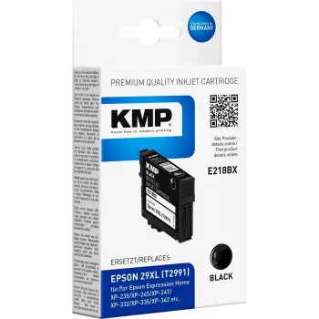 KMP E218BX Czarny Kompatybilny Tusz o Wysokiej Wydajności do Epson Expression Home XP-235, XP-245, XP-247, XP-332, XP-335, XP-342, XP-345, XP-432, XP-435, XP-442, XP-445 (Zamiennik T2991, 11,3 ml, 470 Stron) 1632,4001