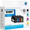KMP H100V Wielowydajny Zestaw Wkładów Atramentowych - Czarny, Cyjan, Magenta, Żółty - Kompatybilny z HP Officejet Pro 251dw, 276dw, 8100, 8600, 8610, 8615, 8620, 8625, 8630 - 4-Pak