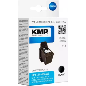 KMP H11 Kompatybilny wkład atramentowy Czarny 19 ml do HP 56 C6656AE