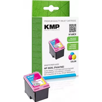 KMP H168CX Kompatybilny wkład atramentowy Tri-Color (Cyan, Magenta, Yellow) 12 ml - Zamiennik HP 302XL F6U67AE