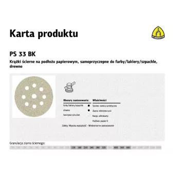 KODAK K.DISC 225 PS33CK Tarcza szlifierska P60 GLS38 225mm 5-szt.
