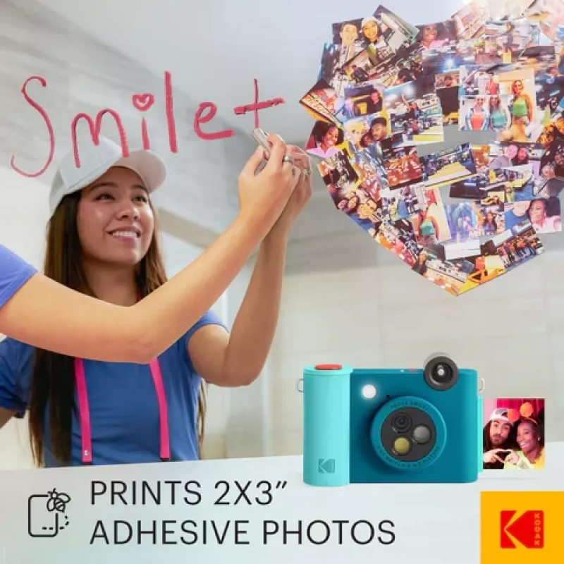 Kodak SMILE+ Aparat do natychmiastowego drukowania, 2x3'', Niebieski