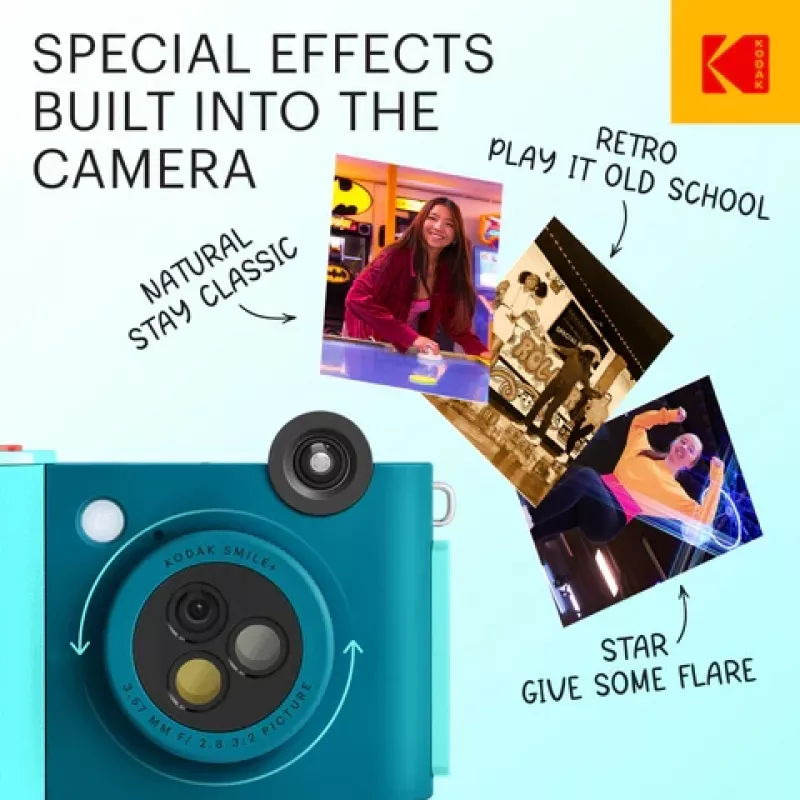Kodak SMILE+ Aparat do natychmiastowego drukowania, 2x3'', Niebieski