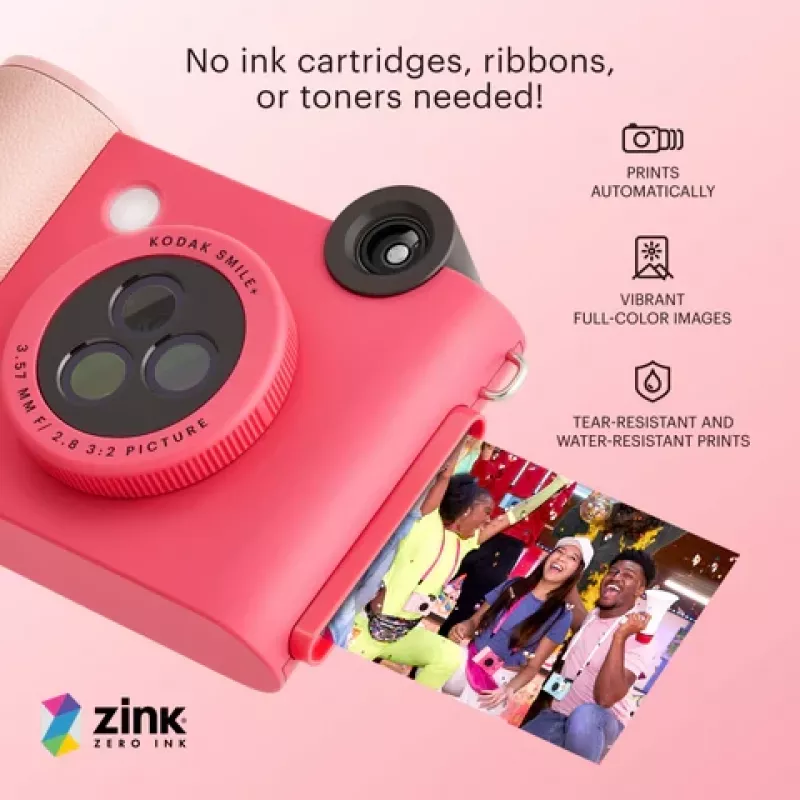 Kodak SMILE+ Aparat do zdjęć natychmiastowych, 2x3 inch, Fuchsia