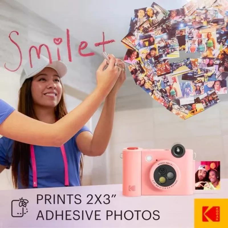 Kodak SMILE+ Aparat natychmiastowy z drukarką, 2x3 cale, różowy (SPEC)