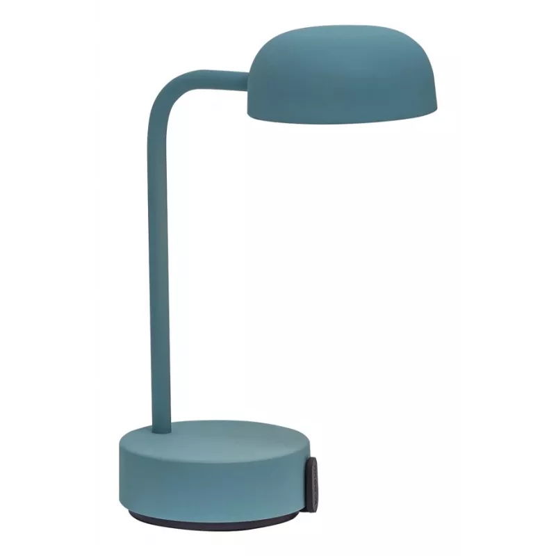 KOODUU FOKUS Ładowalna Przenośna Lampa Stołowa LED - Antyczny Turkus, 2700K Ciepła Biel, 3-stopniowy Dotykowy Ściemniacz, USB-C, Bezprzewodowa