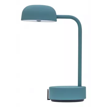 KOODUU FOKUS Ładowalna Przenośna Lampa Stołowa LED - Antyczny Turkus, 2700K Ciepła Biel, 3-stopniowy Dotykowy Ściemniacz, USB-C, Bezprzewodowa