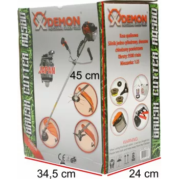 KOSS Spalinowa Podkaszarka z Żyłką DEMON RQ580 – 51.7 cm³ 2-Suw, 5.2 KM, Podwójna Głowica z Dosypywaniem, Uchwyt Rowerowy