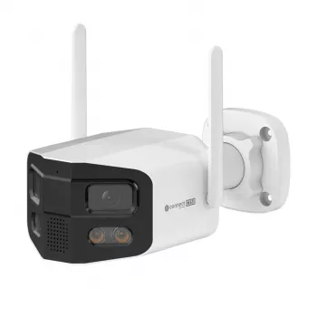 Kruger&Matz Connect C130 Zewnętrzna kamera Wi-Fi Pan-Tilt 4MP z Tuya Smart Life, IP66, noktowizja, dwukierunkowy dźwięk