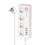 Kruger&Matz Connect P6 Inteligentna listwa zasilająca z 4 gniazdami Schuko i 4 portami USB, Tuya Wi-Fi, biała