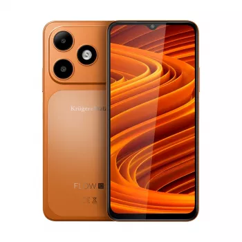 Kruger&Matz FLOW 12 6,52 cala 4G LTE Dual SIM Smartfon, 64GB, 4GB RAM, Android 12, 13MP Potrójny aparat, 4000mAh, Pomarańczowy