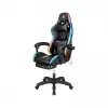 Kruger&Matz GX-150 Fotel gamingowy czarny z masażem 7-punktowym i podświetleniem RGB LED