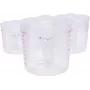 KS TOOLS Zestaw 3 miarek, 250/500/1000 ml, przezroczysty PP z niebieską skalą, bezpieczny dla żywności, zmywarkowy, składane w stos 150.9205