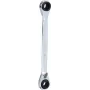 KS TOOLS 503.4541 GEARplus zestaw kluczy oczkowych grzechotkowych odwracalnych, 4-w-1, 8x9x10x11 mm, chromowo-wanadowy