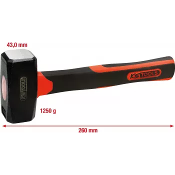 Młotek dwuręczny KS TOOLS z trzonkiem z włókna szklanego, 1250 g (142.5126)