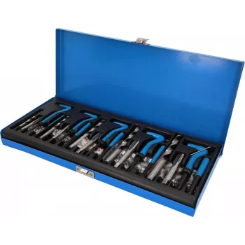 KS TOOLS Zestaw do naprawy gwintów, 131 elementów, wkładki helikalne metryczne M5-M12, stal nierdzewna, w walizce BT541150