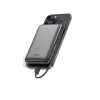 KSIX Magnetic Power Bank 10000 mAh, 22.5W do iPhone i Apple Watch, Szary