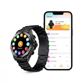 KSIX Smartwatch TITANIUM, Czarny