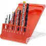 KWB 420200 Zestaw wierteł krętych HSS-R, 9 sztuk, 1,5-6 mm, DIN 338, do drewna, plastiku, metalu, blachy, profili