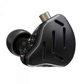 KZ ZAX NO MIC Słuchawki douszne z 1 przetwornikiem dynamicznym + 7 przetwornikami zbalansowanymi, przetwornik dynamiczny 10mm, impedancja 24Ω, czułość 113dB, odłączany kabel 2-pin, czarny