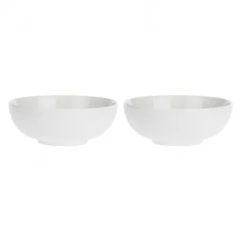 LA PORCELLANA BIANCA Zestaw 2 misek do sałatki Momenti - Biały, 22 cm