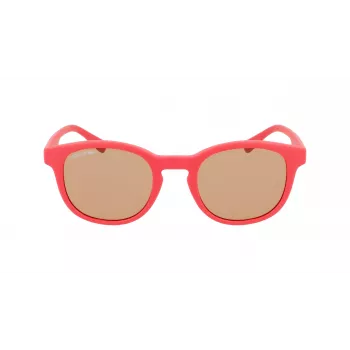 Okulary przeciwsłoneczne Lacoste Childish L3644S-615 - czerwona oprawka, szare soczewki - 48/21/135 mm - unisex dziecko