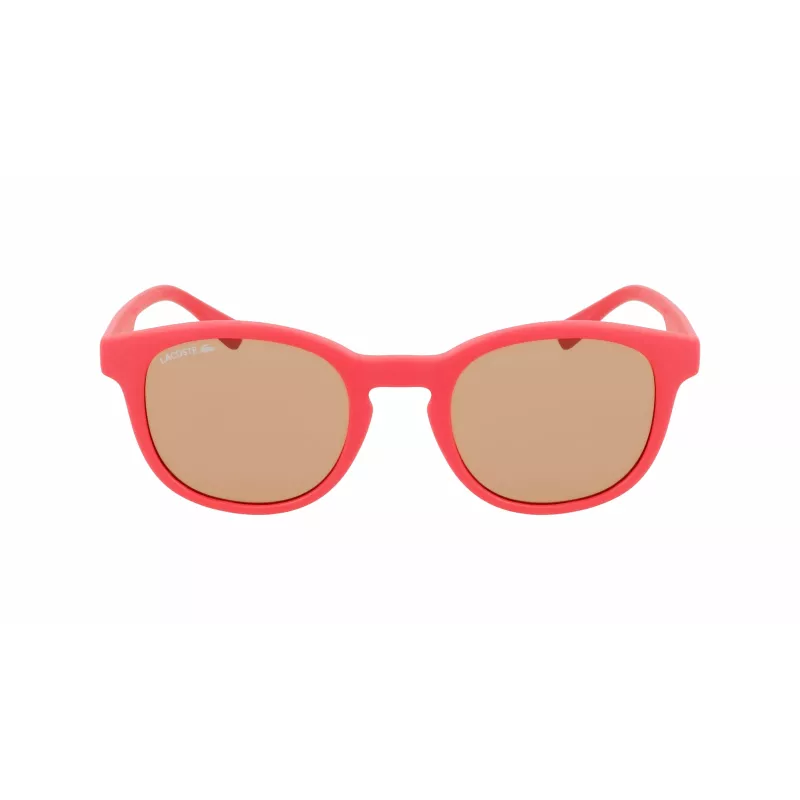 Okulary przeciwsłoneczne Lacoste Childish L3644S-615 - czerwona oprawka, szare soczewki - 48/21/135 mm - unisex dziecko