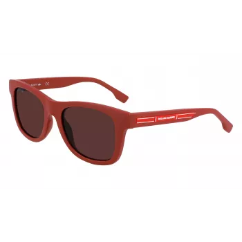 Okulary przeciwsłoneczne dziecięce Lacoste L3643SRG-604 czerwona oprawka szare szkła 48mm