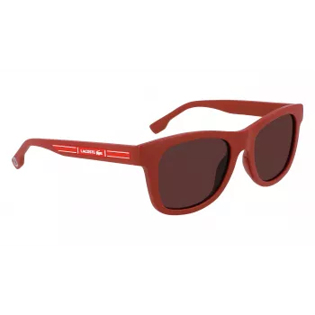 Okulary przeciwsłoneczne dziecięce Lacoste L3643SRG-604 czerwona oprawka szare szkła 48mm