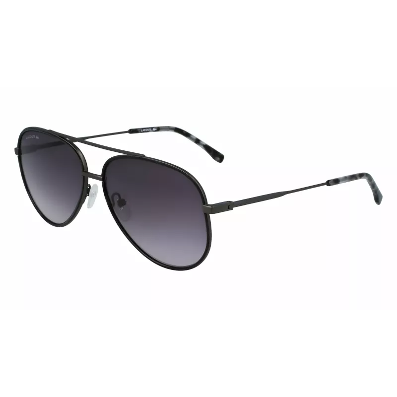 Okulary przeciwsłoneczne Lacoste L247S021 dla mężczyzn - czarna oprawka, szare szkła 59mm