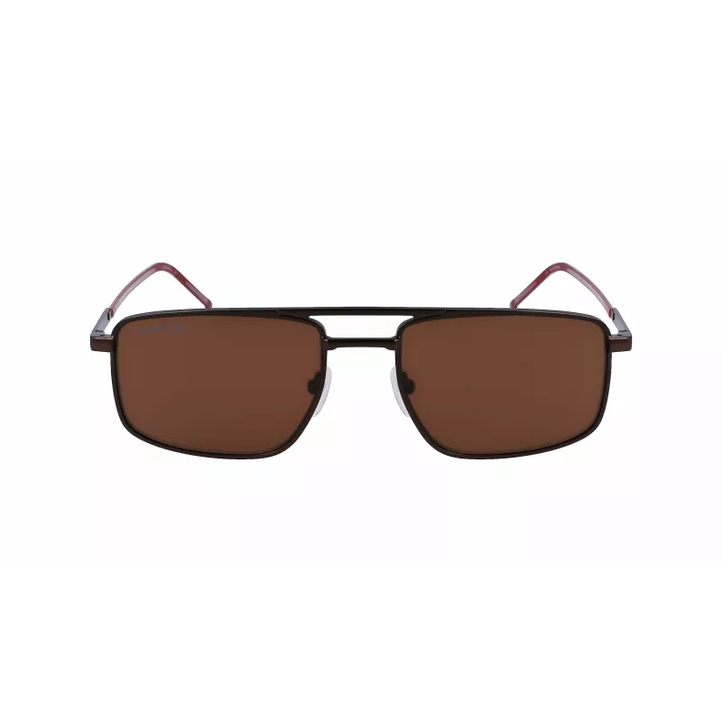 Okulary przeciwsłoneczne męskie Lacoste L255S-5619201 - oprawka Havana/Żółw, zielone szkła, 56/19/145 mm
