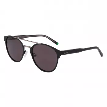 Okulary przeciwsłoneczne Lacoste L263S-2 męskie prostokątne - czarna oprawka, szare szkła, 53mm