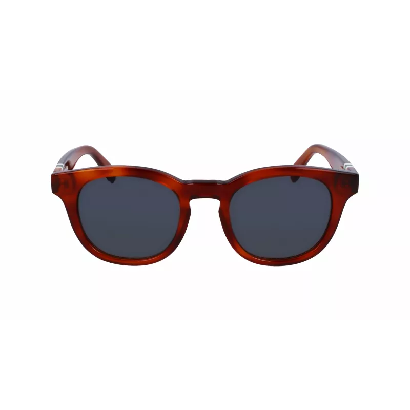 Okulary przeciwsłoneczne Lacoste L6006S-218 dla mężczyzn, oprawka Havana, soczewki szare 49mm