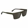 Okulary przeciwsłoneczne Lacoste L6009S-275 męskie prostokątne - oprawka Havana z acetatu, brązowe soczewki poliwęglanowe, ochrona UV400
