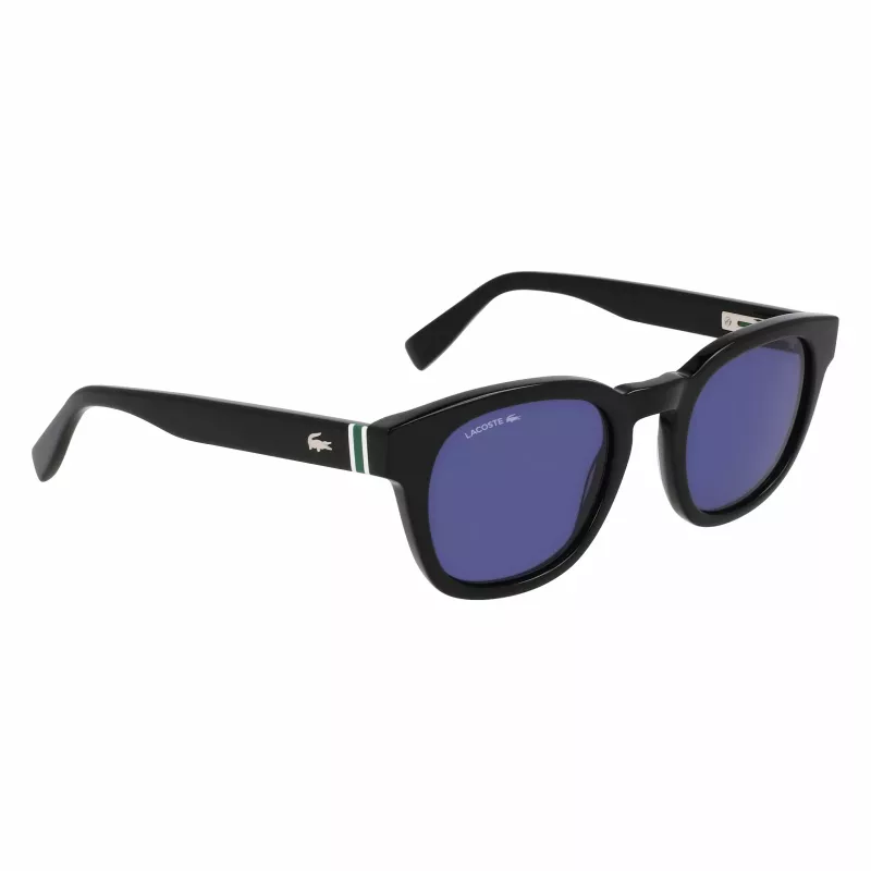 Lacoste L6015SN-1 Okulary przeciwsłoneczne Unisex Czarna oprawka Szare szkła 49mm