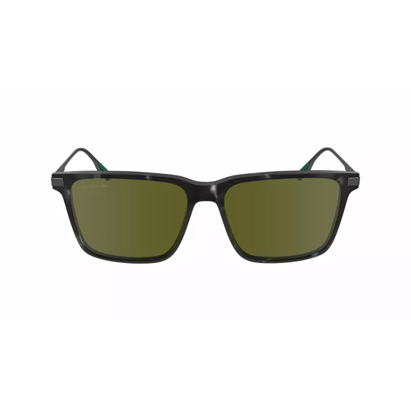 Okulary przeciwsłoneczne Lacoste L6017S5517240 Havana prostokątne dla mężczyzn - brązowe soczewki 55/17/145 mm
