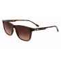 Okulary przeciwsłoneczne Lacoste L6041S-214 męskie prostokątne oprawka Havana acetat soczewki brązowe poliwęglan 54mm